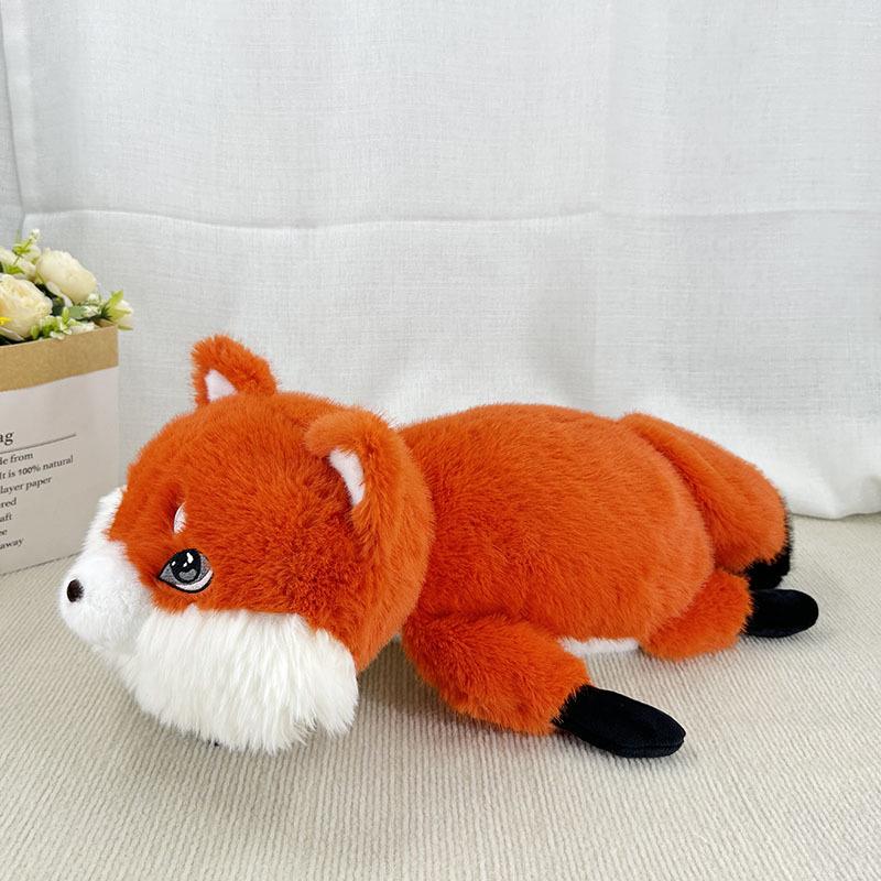

Плюшевая подушка-комфорт «Красная лиса» — мягкая игрушка «Лежащая лиса» для девочек Length 40 cm