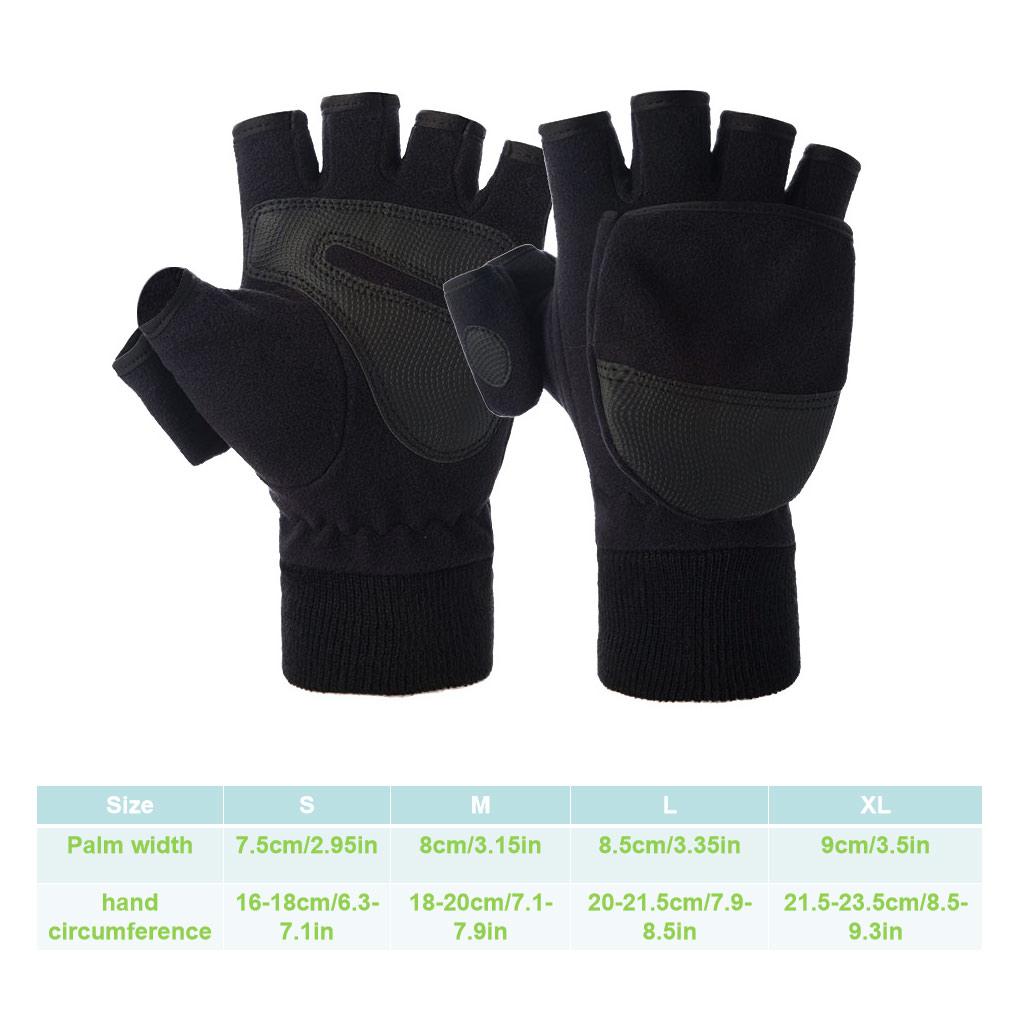 1 Pair Woman Man Unisex Cold Winter Glove Portable Half-finger Mitts Windproof Fingerless Skiing Gloves Sporting Camping