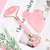 New 2PCS Gua Sha Facial Stone Facial Massager Roller Skin Care Tools Gousha Stone for The Face Roller Gouache Scraper