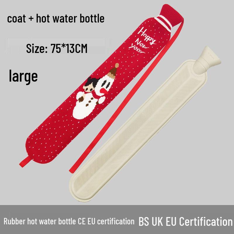 Explosion-Proof Hot Water Bottle: Rubber Design for Stomach and Feet, Long-Lasting Warmth