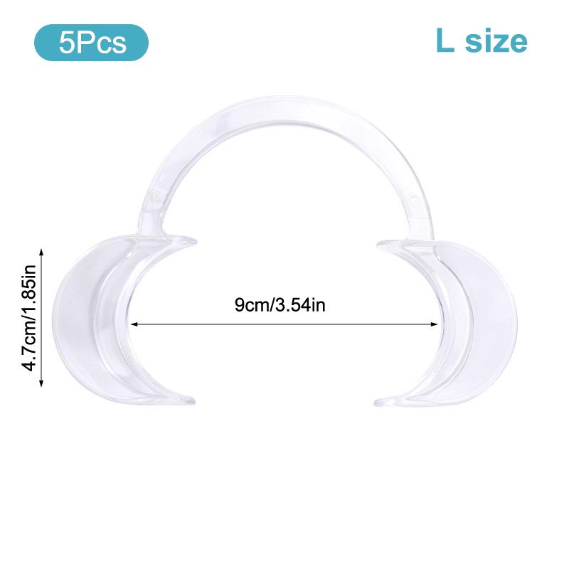 5Pcs C-Shaped Dental Cheek Retractors Mouth Opener S/M/L Size Teeth Treatment Mouth Opener Autoclavable Resistant Dentist Tool
