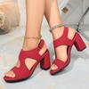 Plus Size Sandals Women 2026 Summer New European and American Fashion Open Toe Bag Heel Back Zipper High Heels