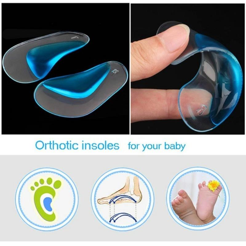 Kids Gel Orthotic Orthopedic Insoles for Children Shoes Flatfoot Corrector Arch Support Orthotic Pad