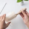 Kitchen Cleaning Luffa Brush, with Rope, Wooden Handle, Dishwasher Brush, Environmentally Friendly, Luffa Pulp, Non Stick Oil, Cleaning Brush,