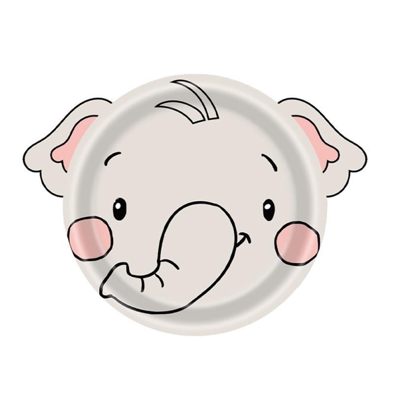 10pcs Farm Animals Party Paper Plates Cow Sheep Duck Chick  Disposable Plate Kids Children Birthday Tableware Parties Supply