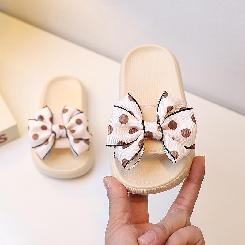 Summer Children's Slippers Girls Princess Non-slip Soft Sole Slippers Toddler Girl Shoes Bow Tie Slippers Flip Flops Outdoor