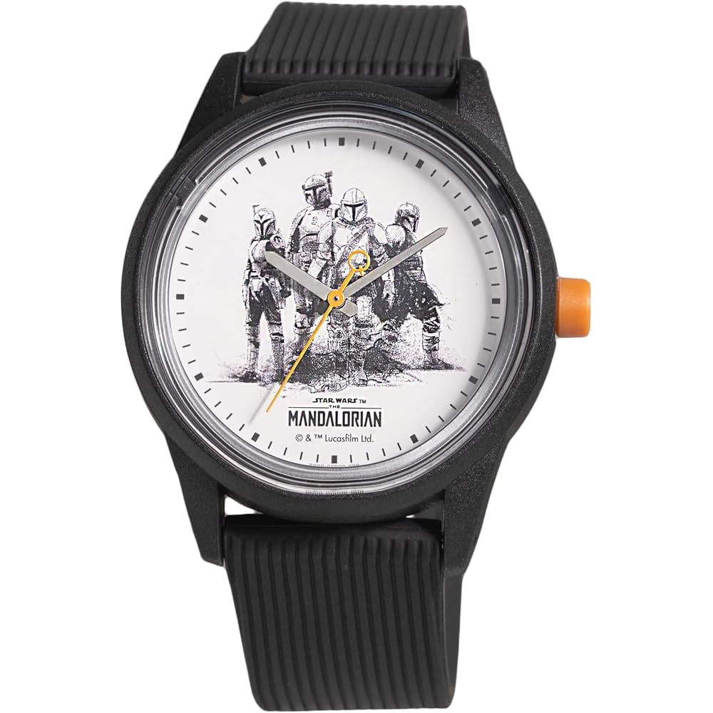 Citizen QQ Star Wars Mandalorian Solar Analog Watch 10 ATM Water Resistant Black Rubber Band