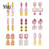 Creative School Theme Dangle Drops 1 Pair Teacher Earrings for Women, Cute 2D Acrylic Crayon Pencil Backpack Appreciation Day Jewelry Number Alphabet