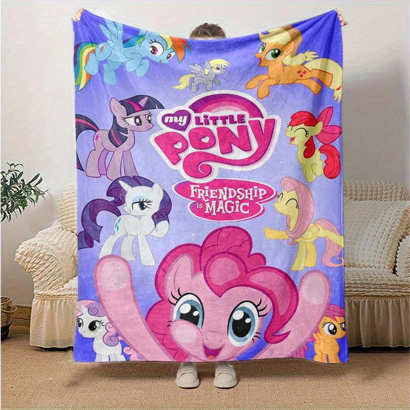 

1 шт., My Little Pony Дружба — это чудо Плед, Покрывало для Домашнего Декора, Чехол на Диван, Для Использования на Открытом Воздухе, Путешествий, Кемпинга, Автомобиля, Пляжа, Офиса, Сна, Подарок 130x150cm