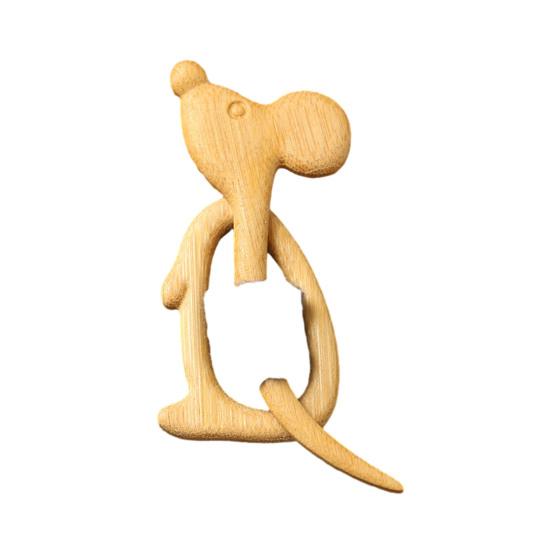 Wooden Animal Brooch Cute Dog Cat Sweater Pin Handcrafted Bird Rabbit Bear Turtle Scarf Brooch Pin for Sweaters Scarves Shawls