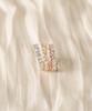 Alleun Silver 925 Cubic Silver Ring Knee Friendship Zigzag