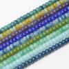 4x6mm 1pcs Natural Stone Beads Gradient Color Jades Chalcedony Abacus Loose Rondelle Beads For Jewelry Making DIY Earrings Bracelet
