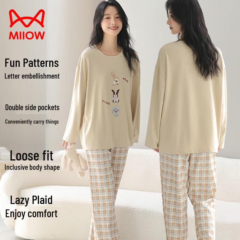 Women's 100% Cotton Long Sleeve Pajama Set