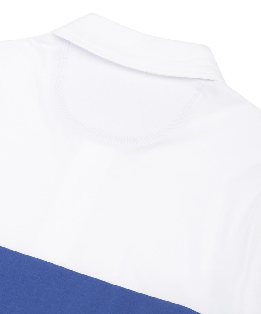 BROOKS BROTHERS Chest Stripe Vintage Polo Shirt (White/Blue) (Bbntmm8732Aem)