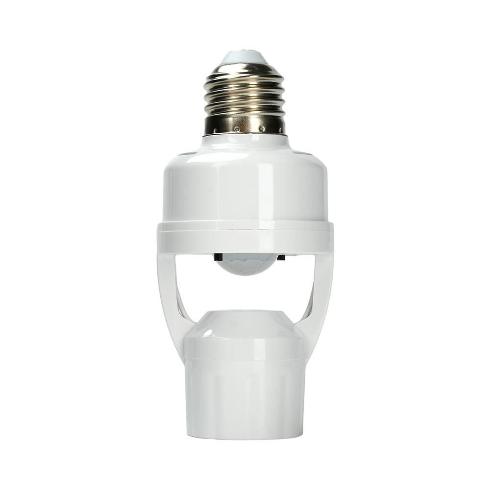 

Ac 100-240v Infrared Human Body Sensor E27 Socket Converter Wiring Free Sensor Lamp Head Infrared Sensor Switch Control