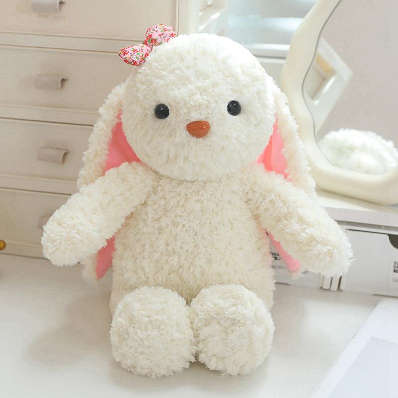 

Non-Toxic 35/45Cm Cartoon Fun Dressing Long Ears Rabbit Plush Doll Sweater Can Wear Off Rabbit Plush Toy Home Decor Soothing Toy For Child about 35cm