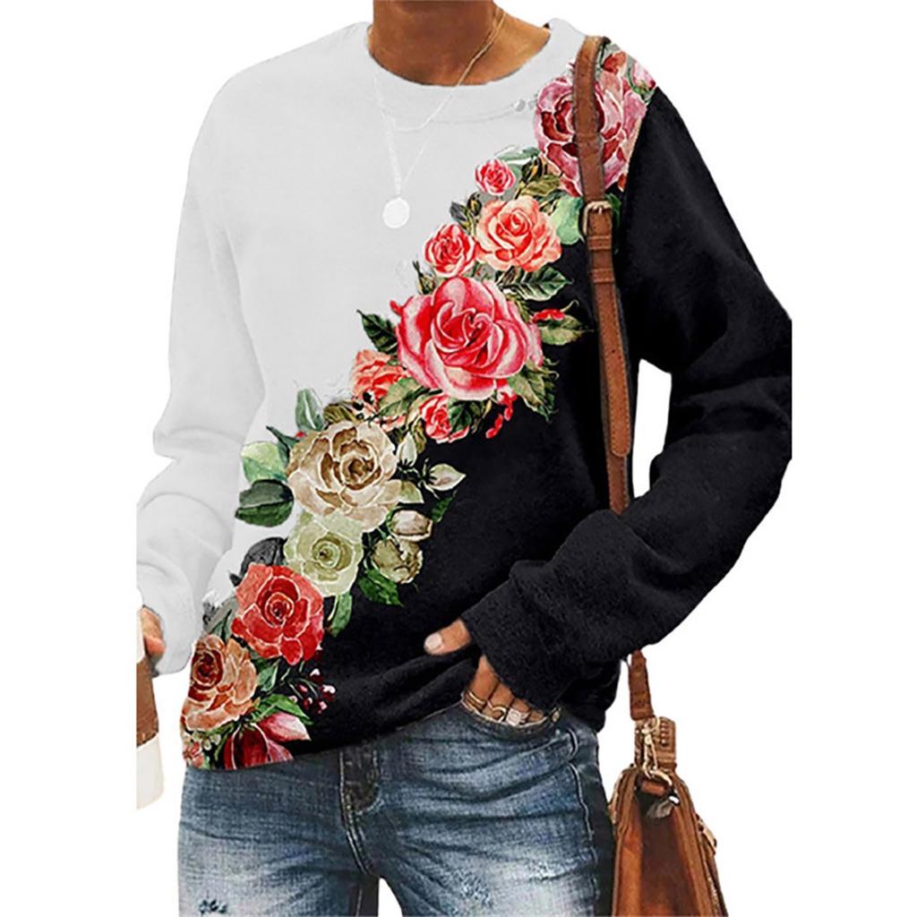 Graphic Round Neck Long Sleeve Sweatshirt