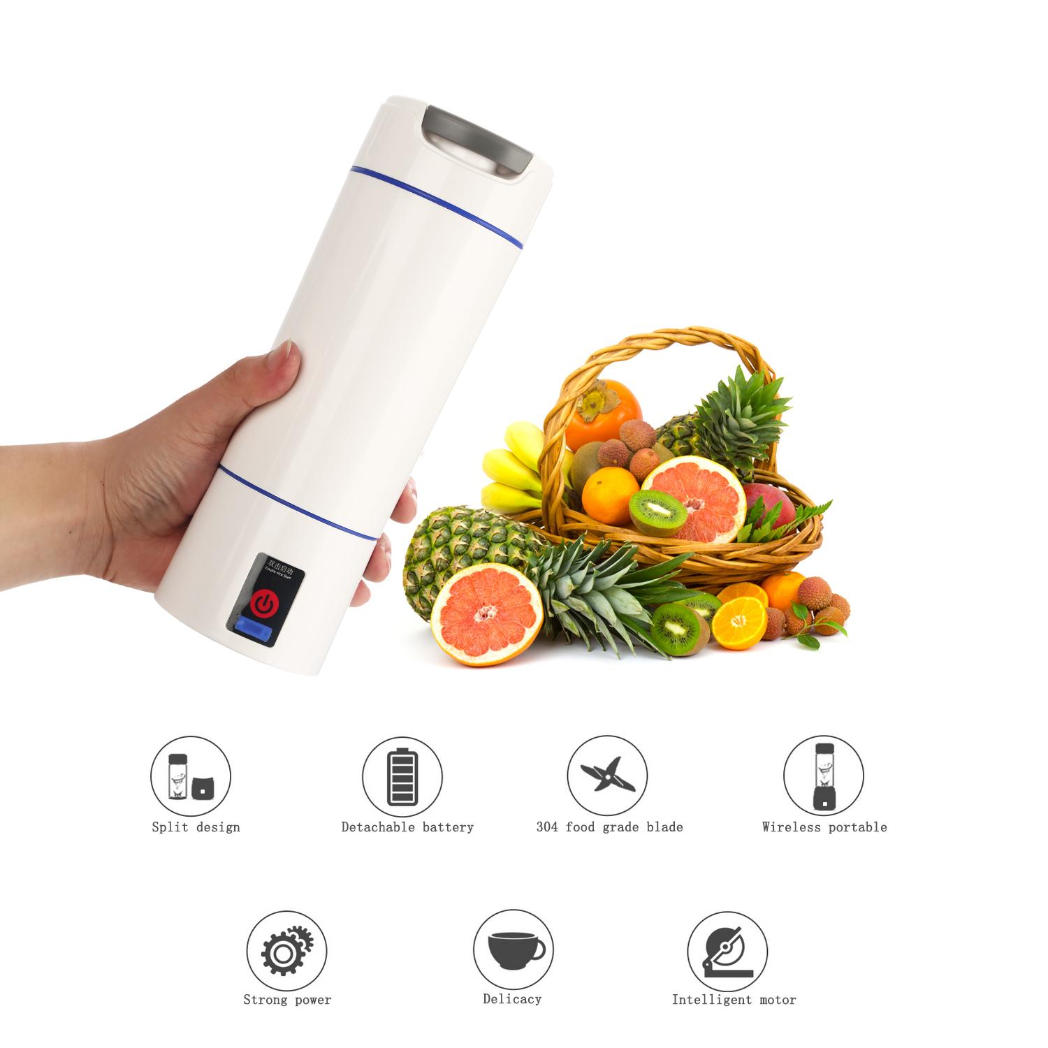 600ml Mini Portable USB Rechargeable Electric Fruit Juicer Machine white #1