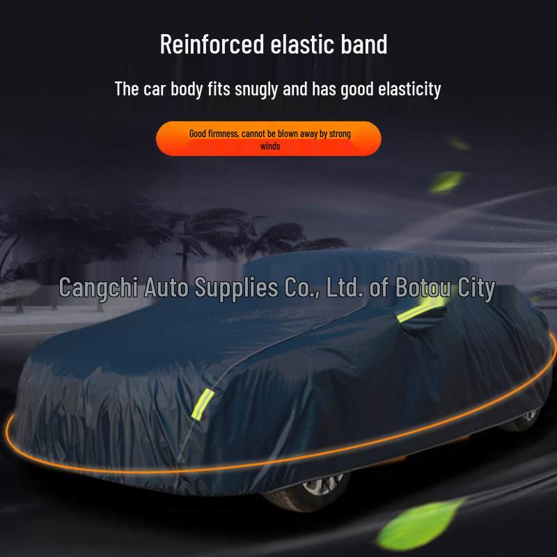 Cotton-Insulated Car Cover with Sun Protection, Aluminum Foil Layer, Universal Fit