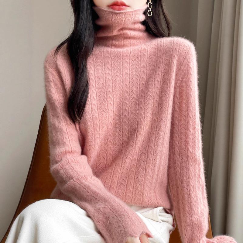 High-Neck Merino Wool Sweater: Autumn/Winter Fashion