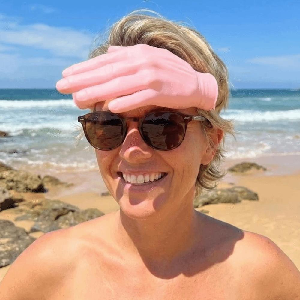 UV Protection Hand Shaped Visor Adjustable Sun Protection Cap Outdoor Beach Hat Pool Party