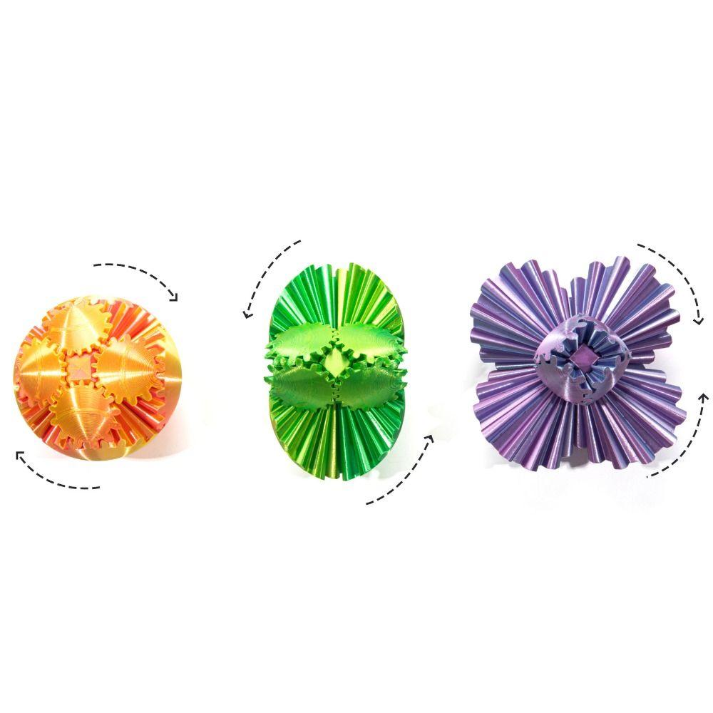 Gear Sphere 3D Printed Gear Ball Relaxing Deformation Spin Ball 3D Gear Ball  Children Adults