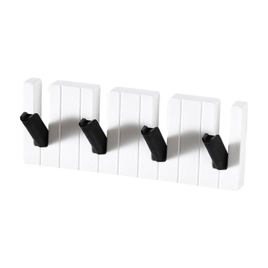 Wall Hook Piano Shape Storage Hook 45 Degree Foldable Hanging Hook for Clothes Hats Bags Keys Towels