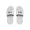 Under Armour Ansa Fixed Slide White Black Men Sneakers 3023761-103