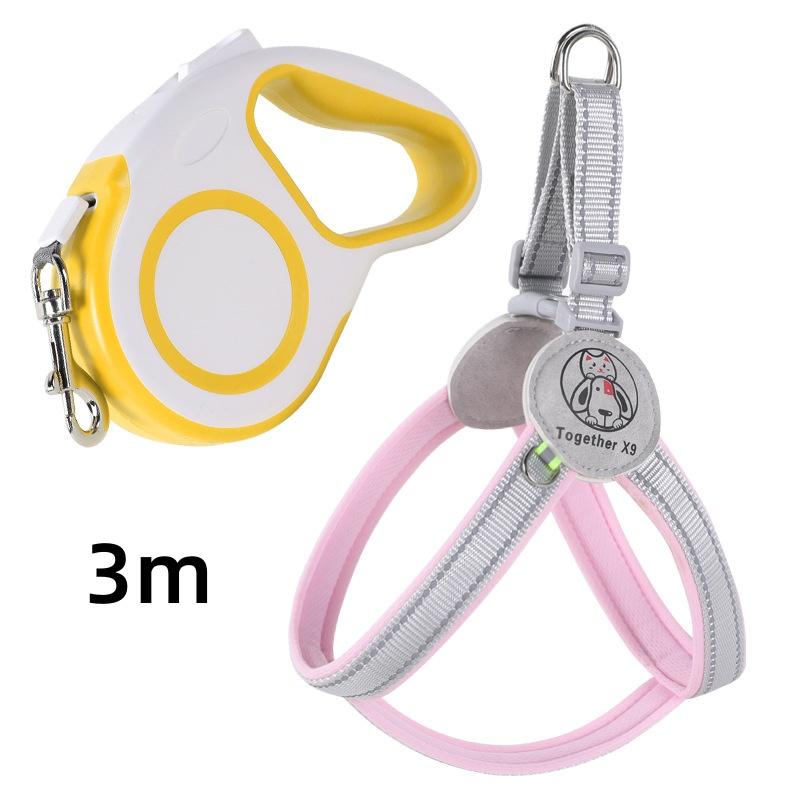 Guinzaglio per animali domestici, imbracatura riflettente, stile gilet, guinzaglio per cani