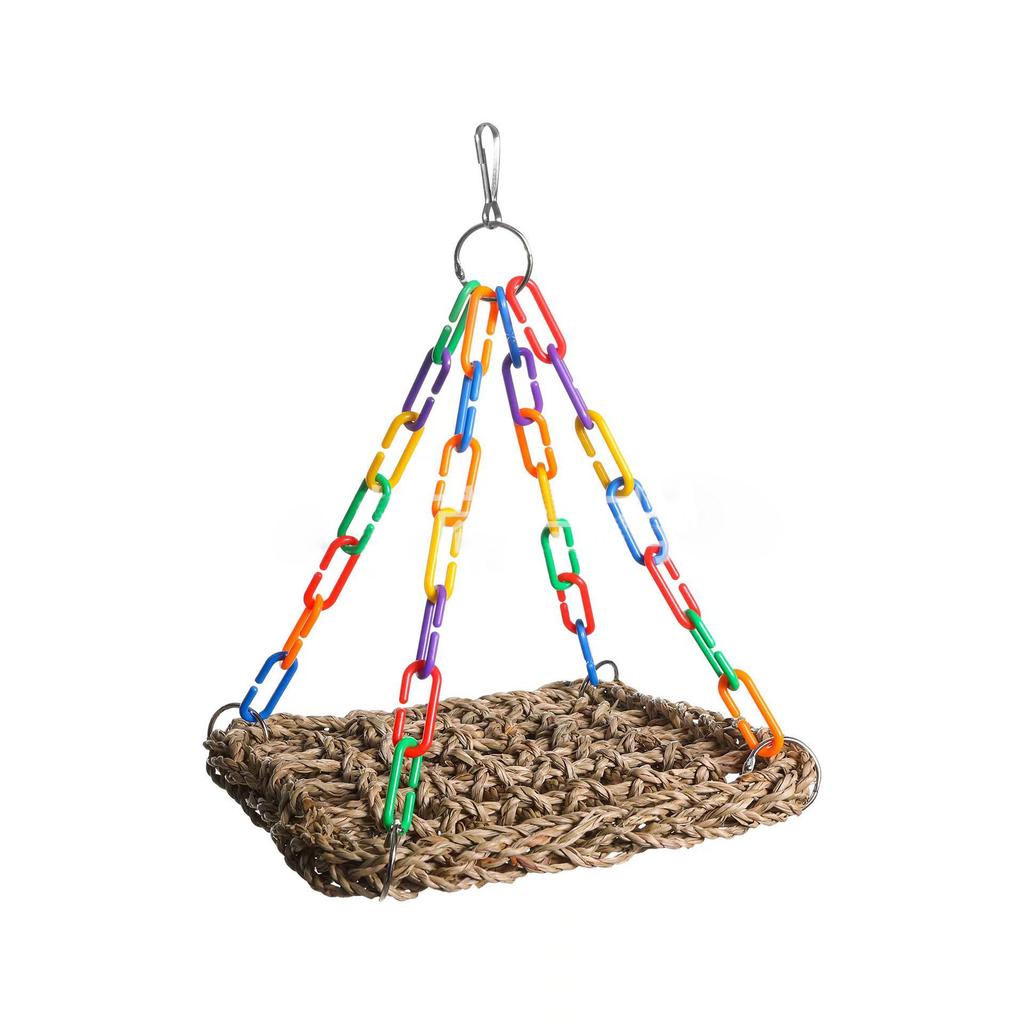 Parrot Hammock & Rainbow Chain Perch - Bird Cage Accessories