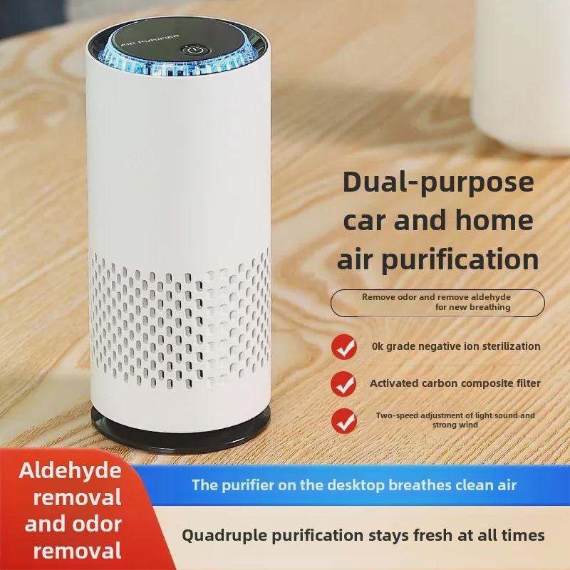 Cross-Border Car Air Purifier & Aromatherapy: HEPA Filter with Negative Ion & Formaldehyde Removal
