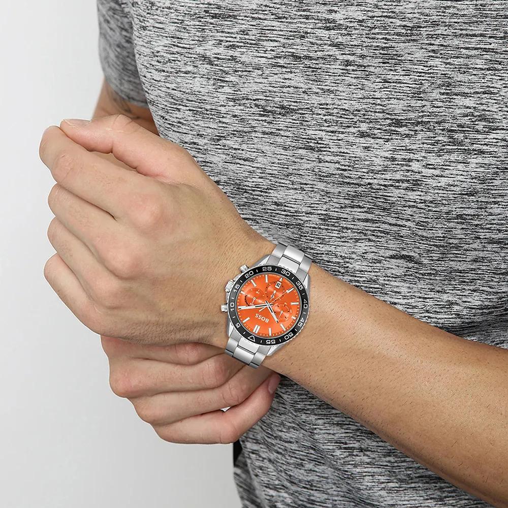 BOSS Runner Orange Dial Stainless steel Men's Quartz Watch 1514162