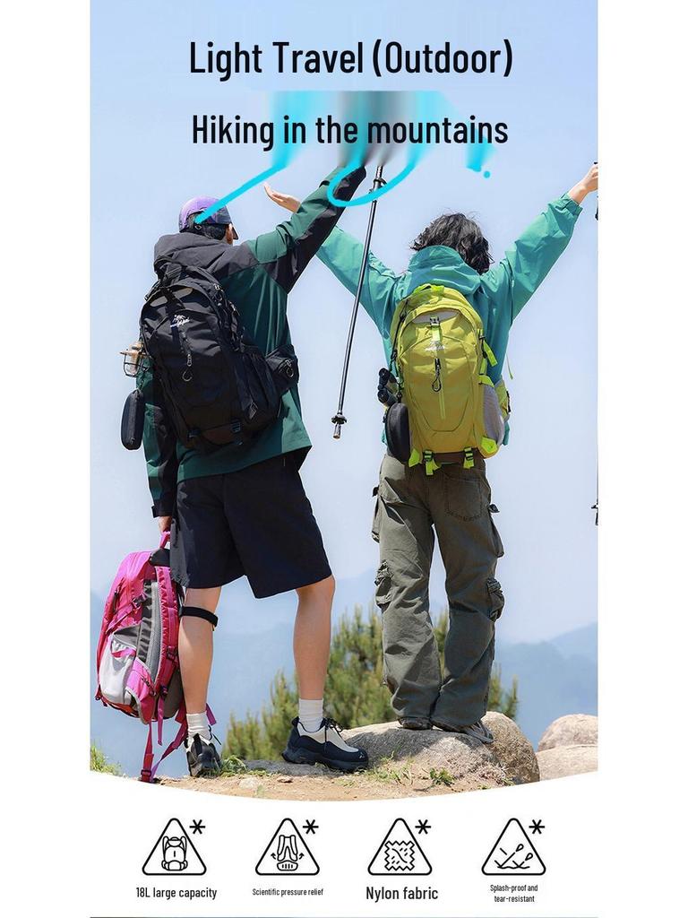 Unisex Large Capacity Lightweight Hiking Backpack for Outdoor Travel and Mountaineering