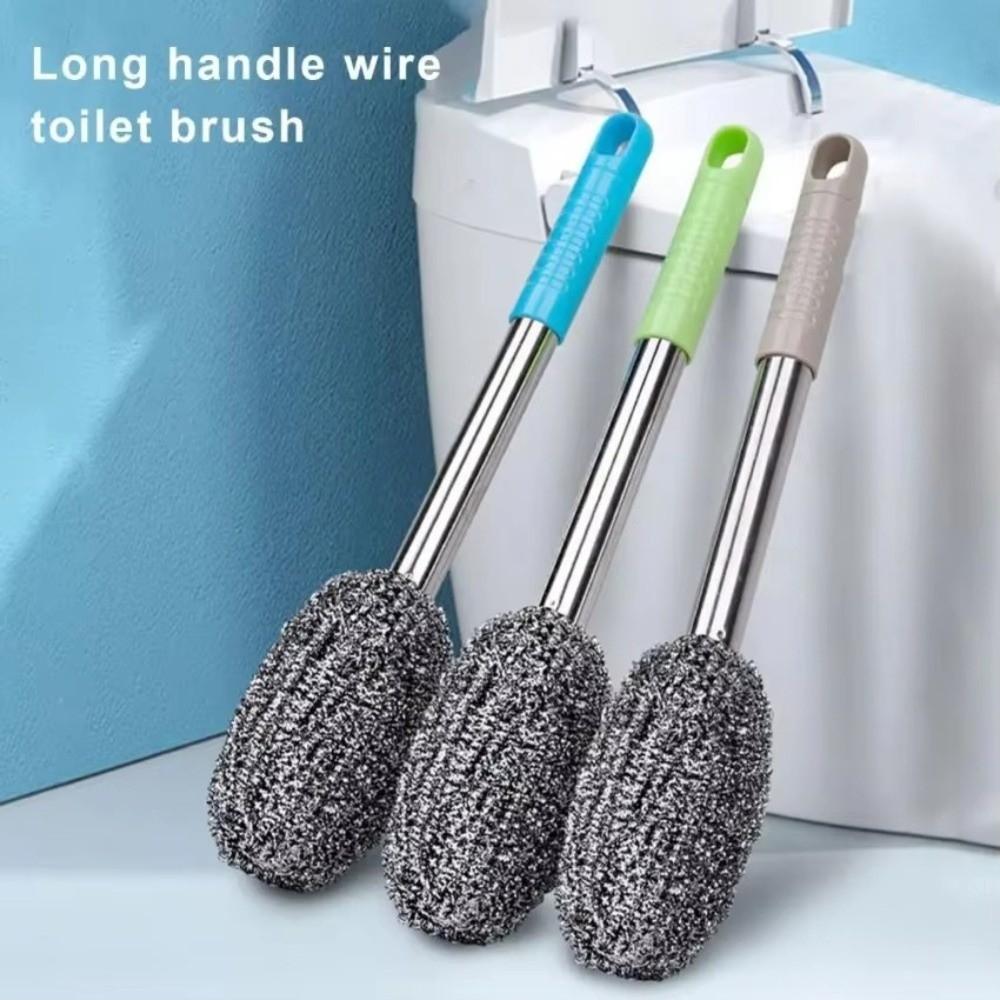 New Portable Steel Wool Cleaning Brush No Shedding Durable Toilet Brushss Multi-functional Cleaning Tool