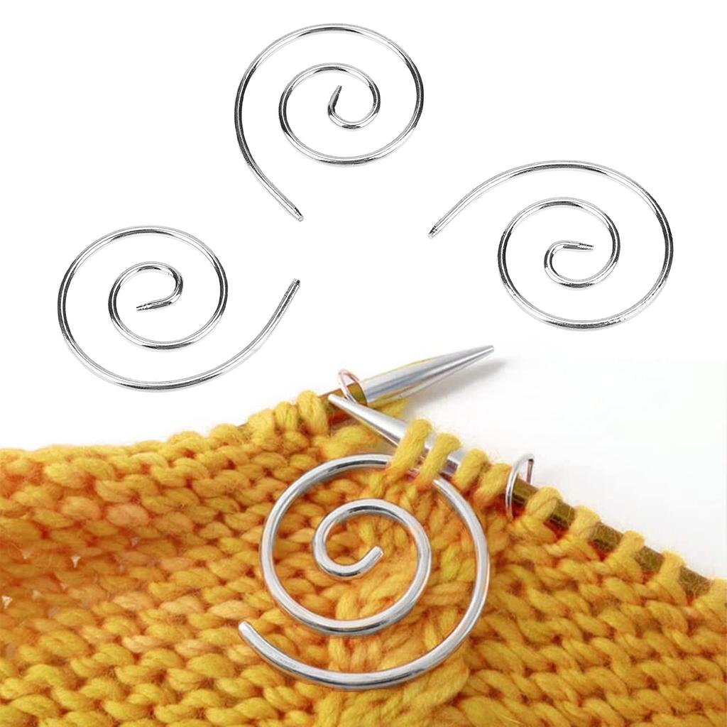 3Pcs Spiral Cable Knitting Needle Lightweight Convenient Stainless Steel Household Knitting Needle for   Scarves Shawls Hats