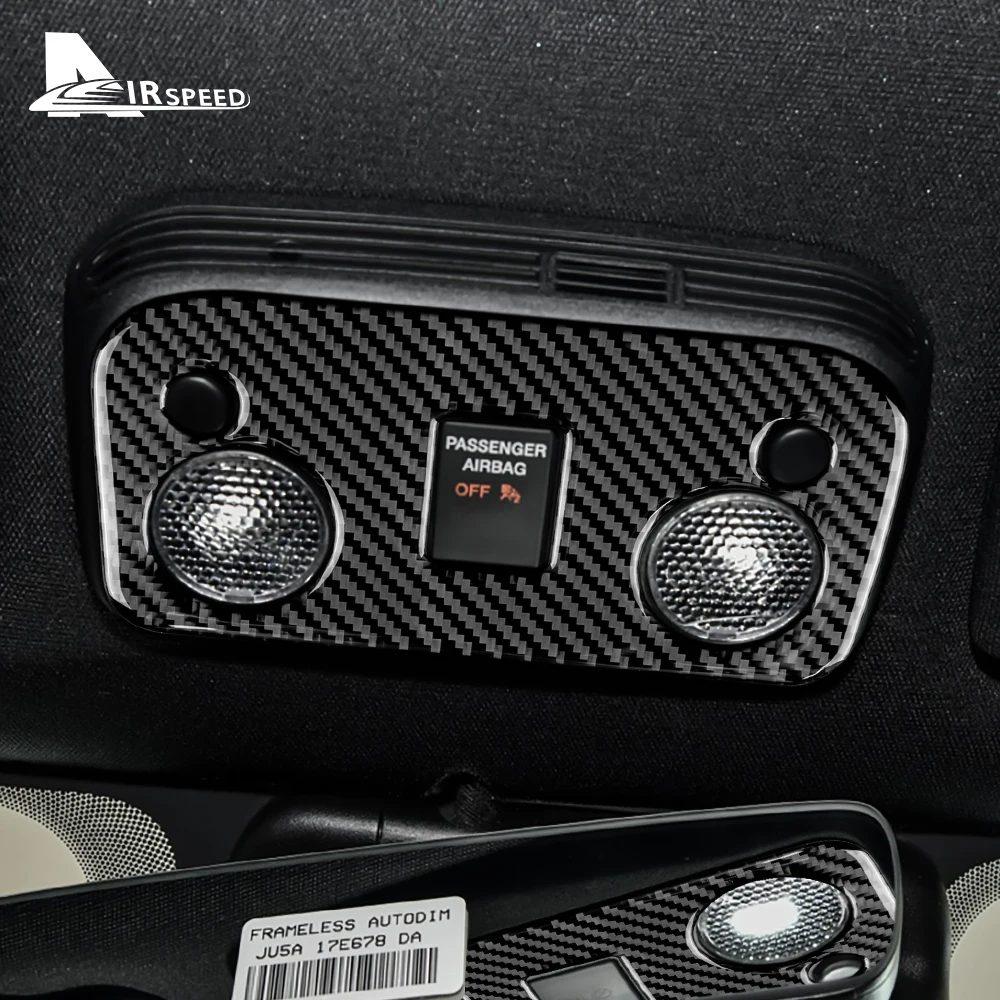 Real Soft Carbon Fiber for Ford Mustang 2015 2016 2017 2018 2019 2020 2021 2022 Accessories Sticker Car Reading Light Cover