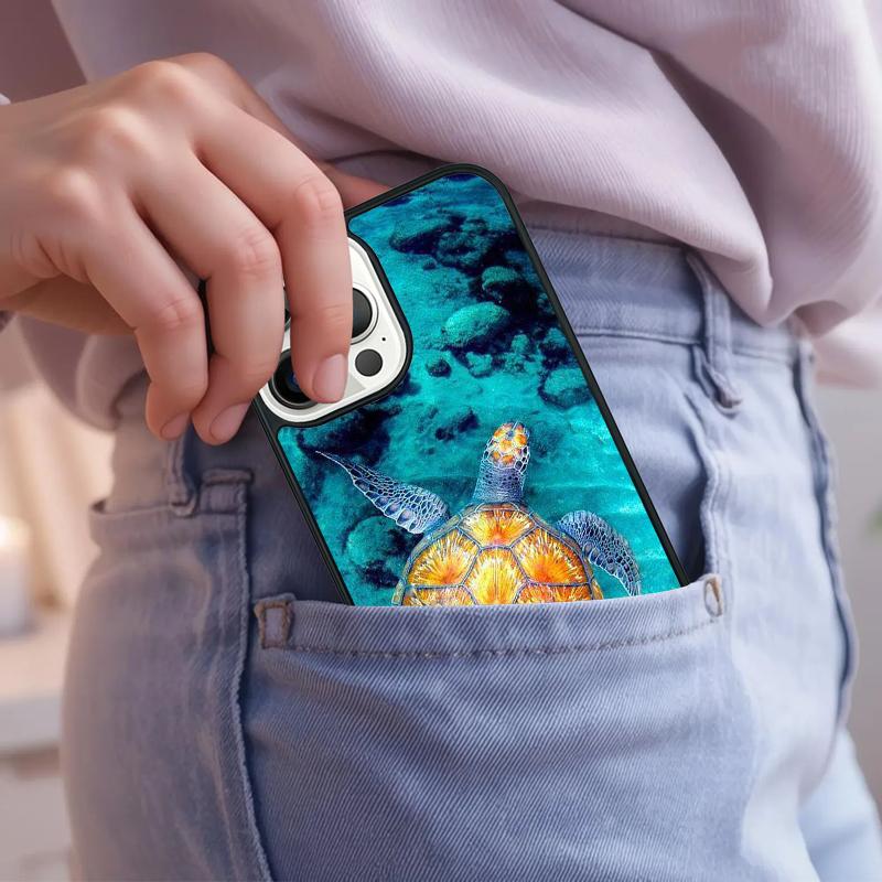 Sea Turtles Swimming Phone Case For iPhone 17 Air 15 16e 14 13 Pro Max Coque 12 11 Pro Max PLUS cover