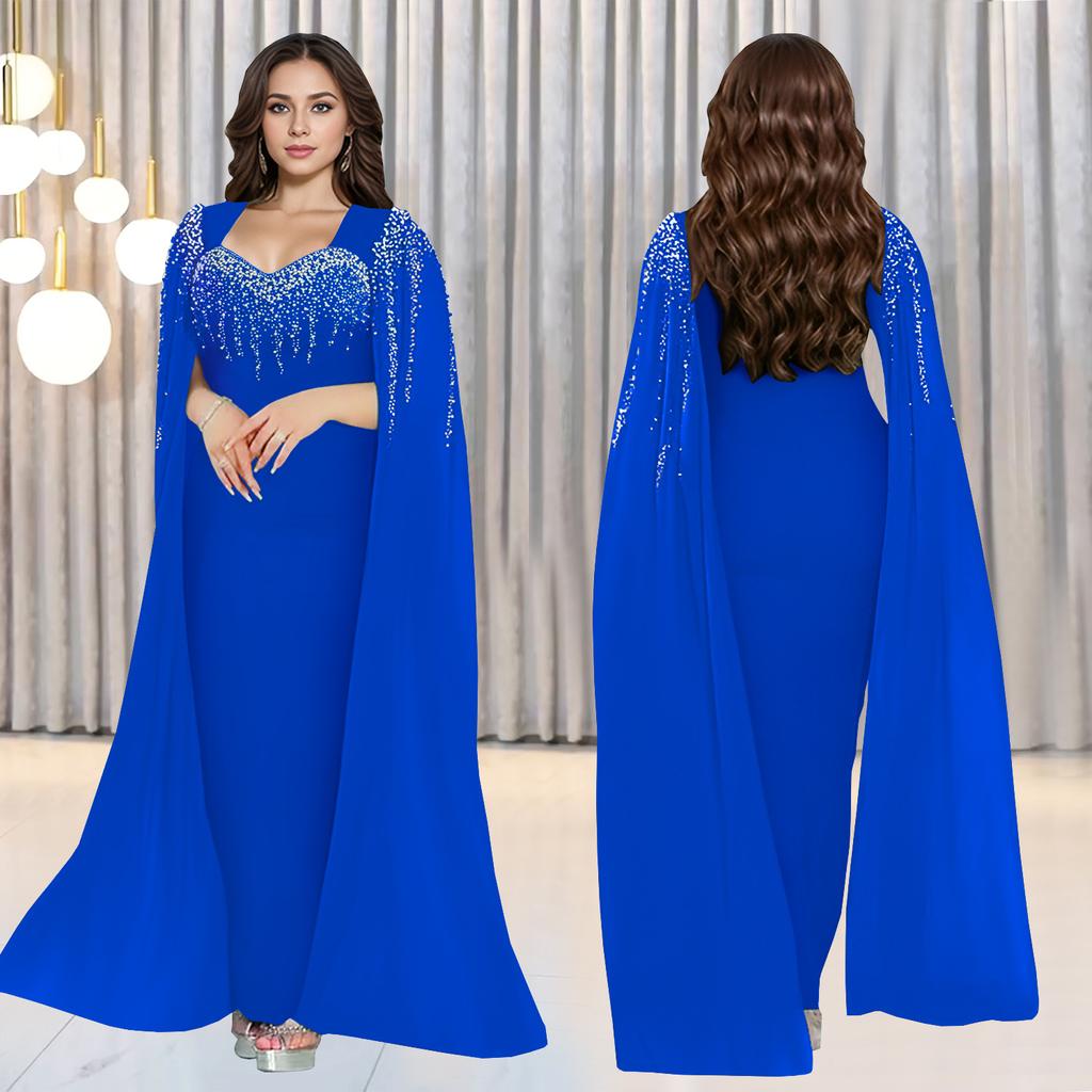 C7305 European and American fashion women's clothing elegant temperament hot diamond evening dress dress new