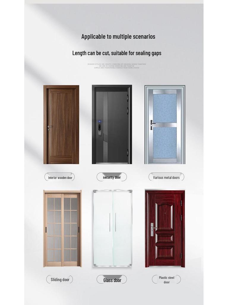 Silicone Door Draft and Soundproofing Strip - Windproof, Theft-Resistant, Bottom Gap Sealer for Entrance Doors.