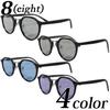 Crown Panto Sunglasses for Men and Fashion Comes with Green F (Eight) Women, Photochromic, Polarized, Glasses, Case, Black/Light
