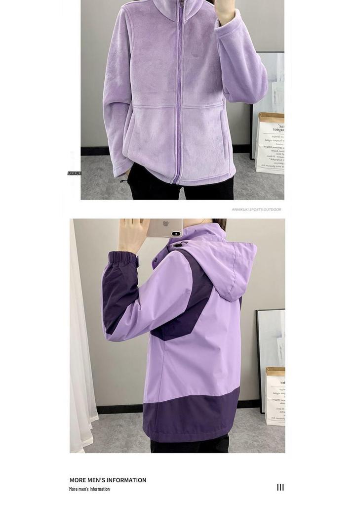 Luotuo Unisex 3-in-1 Detachable Waterproof Ski Jacket with Hood for 2025 Autumn/Winter