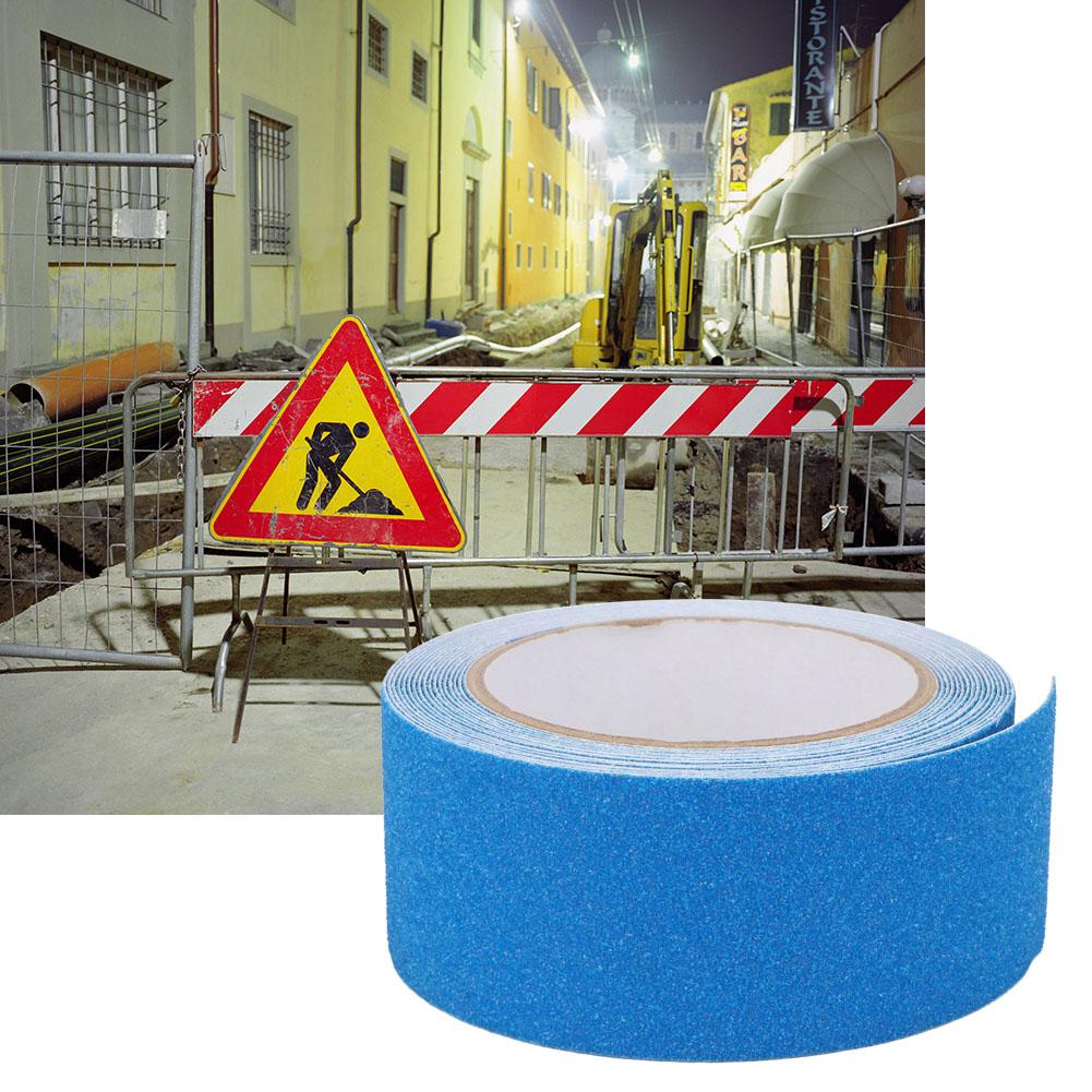 Quartz Sand Non Slip Tape Floor Stair Step Anti Slip Safety PVC Tape Adhesive 5m (Blue)