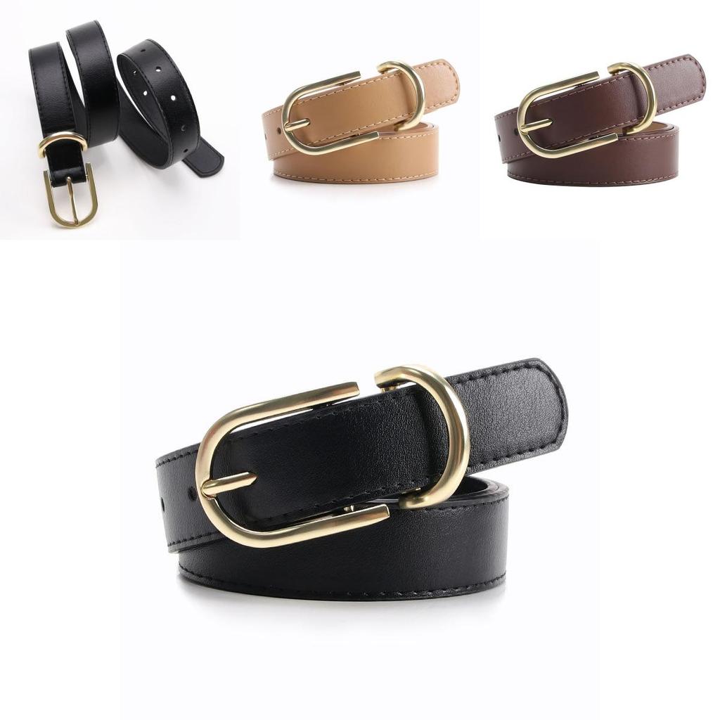 Fashion Minimalist Alloy Womens Belt With Adjustable Pin Buckle For Casual And Office Wear
