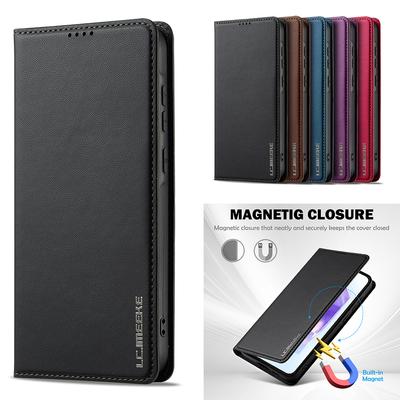Magnetische Klapphülle für Samsung S24 FE S23 Ultra S22 Plus S21 S20FE Leder Kartenhalter Handy Schutzhülle Cover