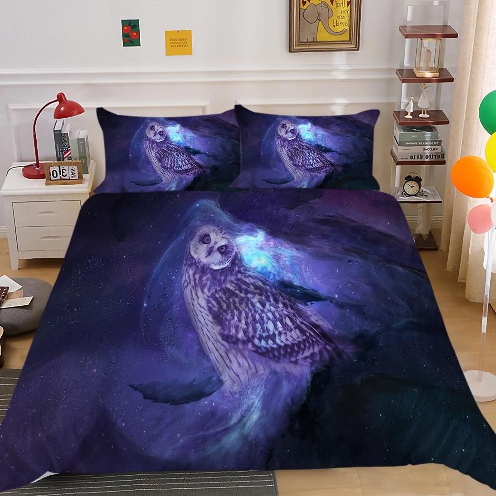 Starry Animals Duvet Cover Set Queen Size Bedding Home Textiles 3D Printing Romatic Quilt Cover Woman Man Bedding Cover Sets