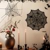 Runtowo 1pc Halloween Spider Web Placemats ,Heat Insulation Halloween Placemats ,Spider Web Table Mats for Halloween Table Decor