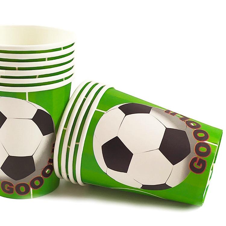 Football Birthday Party Decor Set: Plates, Cups, Tablecloth, Cutlery, Backdrop, Banner & Balloons.