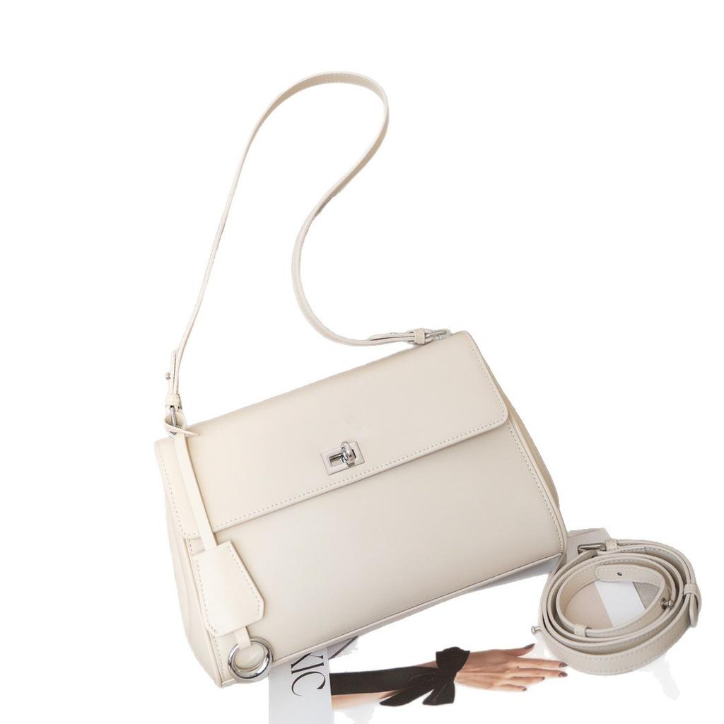 Herbst und Winter Neue Schloss Kleine Quadratische Tasche Klassische Leder Schulter Unterarmtasche Große Kapazität Tragetasche Damen Tasche