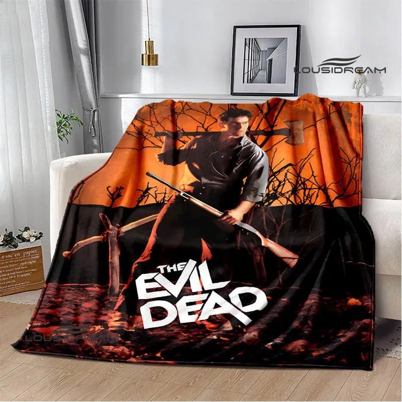 Movie The Evil Dead Printed Blankets Picnic Blanket Flannel Warm Blankets Soft Cozy Blanket Home Travel Blanket Birthday Gift