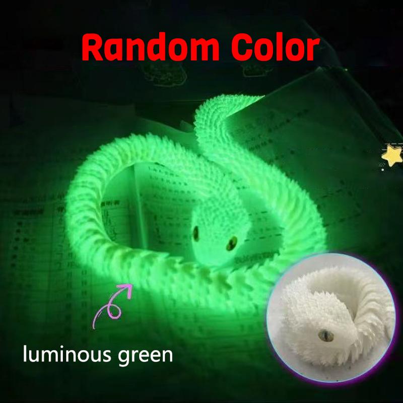 Articulated Snake Figure, 3D Printed Realistic Movable Fidget Toy for Year of Snake Desk Decor - Simulation Animal Model Gi